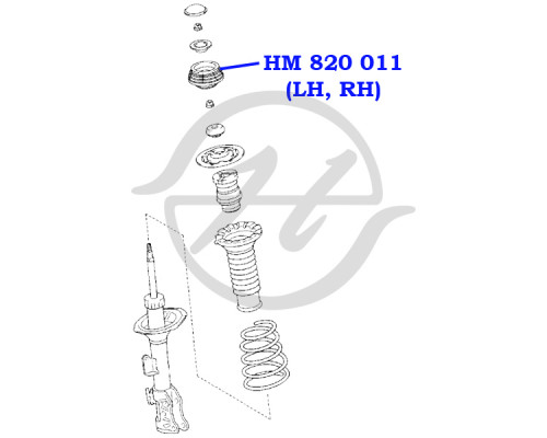 HM820011 Hanse Опора переднего амортизатора