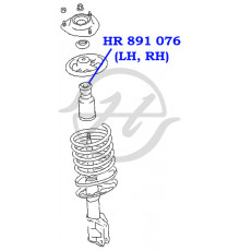 HR891076 Hanse Пыльник с отбойником к-кт на 1 передней подвески