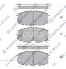 SP4098 Sangsin Колодки тормозные передние к-кт