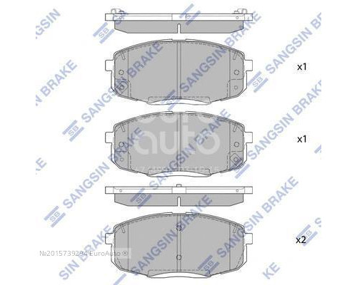 SP4098 Sangsin Колодки тормозные передние к-кт