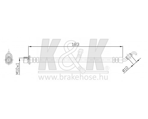 FT0477 K&K Шланг тормозной