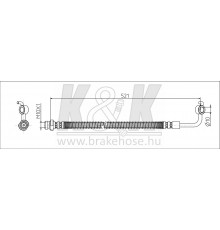 FT1731 K&K Шланг тормозной задний правый