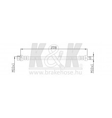 FT0641 K&K Шланг тормозной задний
