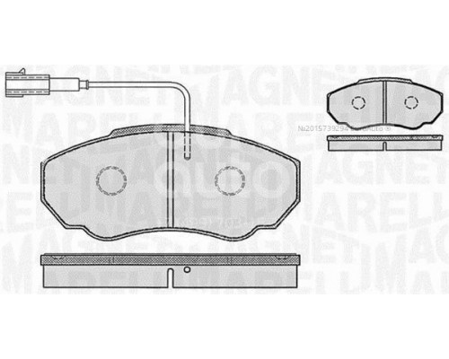 363916060186 Magneti Marelli Колодки тормозные передние к-кт