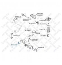 87-53012-SX Stellox Сайлентблок переднего рычага задний левый