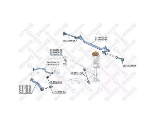 79-00066-SX Stellox Втулка (сайлентблок) заднего стабилизатора