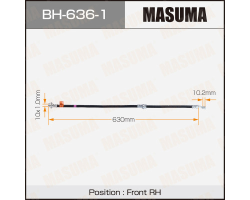 BH-636-1 Masuma Шланг тормозной для Infiniti FX (S50) 2003-2007