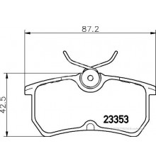 T5118 Pagid Колодки тормозные задние дисковые к-кт