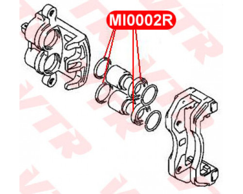 MI0002R VTR Суппорт тормозной передний левый