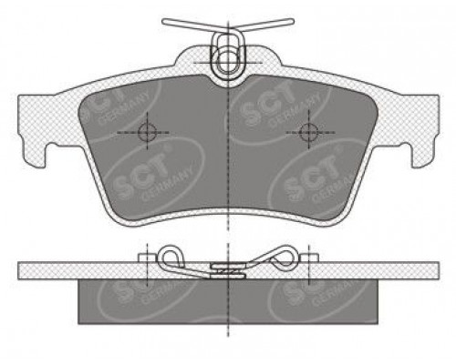 SP357 SCT Germany Колодки тормозные задние дисковые к-кт