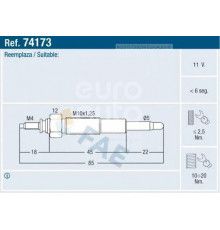 74173 FAE Свеча накаливания