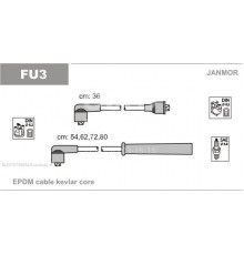 FU3 Janmor Провода высокого напряж. к-кт для Ford Escort/Orion >1986