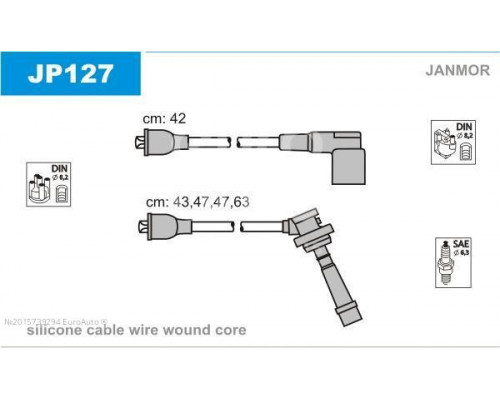 JP127 Janmor Провода высокого напряж. к-кт для Suzuki Wagon R+(EM) 1998-2000