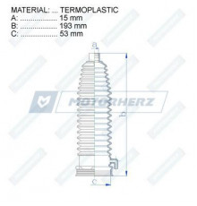 RDZ0046MG Motorherz Пыльник рулевой тяги (к-кт)