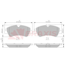 AA0600 BRAXIS Колодки тормозные задние дисковые к-кт