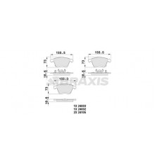 AB0498 BRAXIS Колодки тормозные передние к-кт для Mazda Mazda 6 (GG) 2002-2007