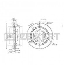 BS-5487 Zekkert Диск тормозной передний вентилируемый