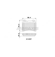 AA0313 BRAXIS Колодки тормозные задние дисковые к-кт для VW Touareg 2002-2010