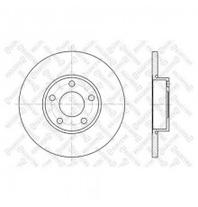 6020-4742-SX Stellox Диск тормозной передний не вентилируемый