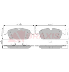 AA0677 BRAXIS Колодки тормозные передние к-кт