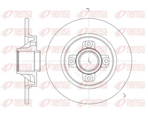 61058.00 Remsa Диск тормозной задний
