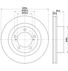 ND1127K Nisshinbo Диск тормозной передний вентилируемый