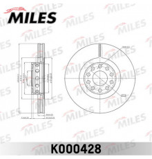 K000428 Miles Диск тормозной передний вентилируемый