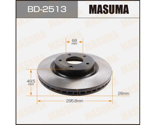 BD-2513 Masuma Диск тормозной передний вентилируемый