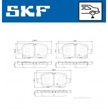 VKBP90156A SKF Колодки тормозные задние дисковые к-кт