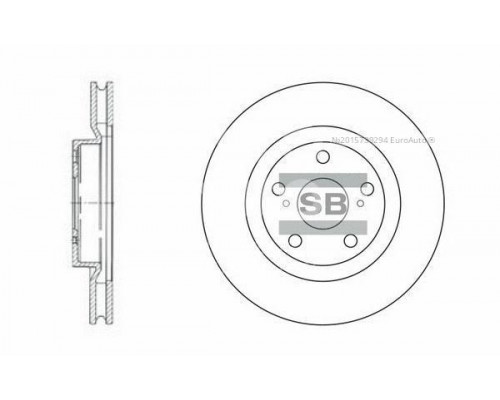 SD4021 HI-Q Диск тормозной передний вентилируемый