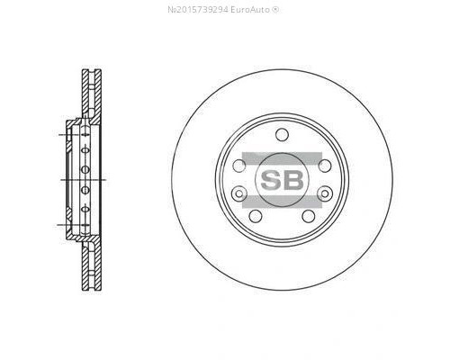 SD3060 HI-Q Диск тормозной передний вентилируемый