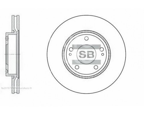 SD1048 HI-Q Диск тормозной передний вентилируемый