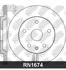 RN1674 NiBK Диск тормозной задний