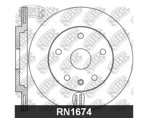 RN1674 NiBK Диск тормозной задний