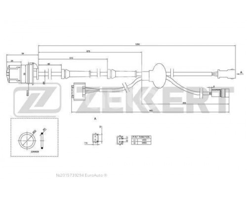 SE-6020 Zekkert Датчик ABS задний