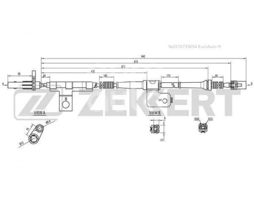 SE-6099 Zekkert Датчик ABS передний правый для Kia Sorento (JC) 2002-2009