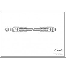 19025845 Corteco Шланг тормозной передний