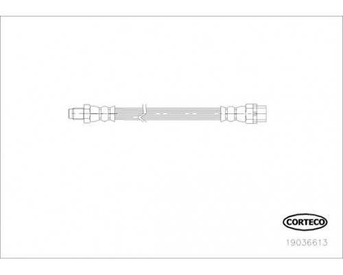 19036613 Corteco Шланг тормозной задний