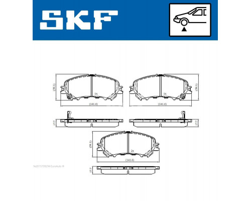 VKBP80108A SKF Колодки тормозные передние к-кт