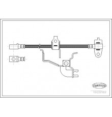19032982 Corteco Шланг тормозной передний правый для Ford Transit [FA] 2000-2006