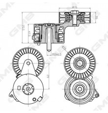 GAT20490 GMB Натяжитель ремня
