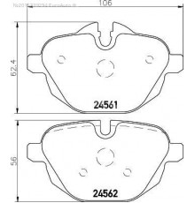 PCP1034 DON Колодки тормозные задние дисковые к-кт