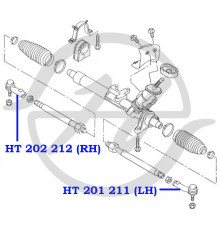 HT202212 Hanse Наконечник рулевой правый