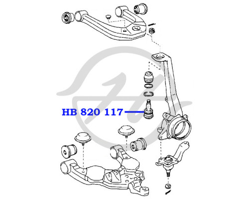 HB820117 Hanse Опора шаровая верхняя передней подвески