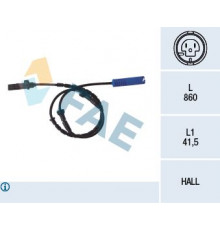 78046 FAE Датчик ABS задний для BMW 5-serie E39 1995-2003