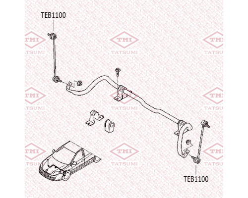 TEB1100 Tatsumi Стойка переднего стабилизатора