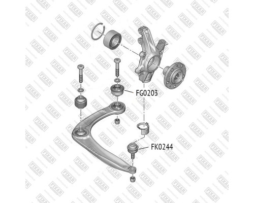 FK0244 Fixar Опора шаровая нижняя передней подвески