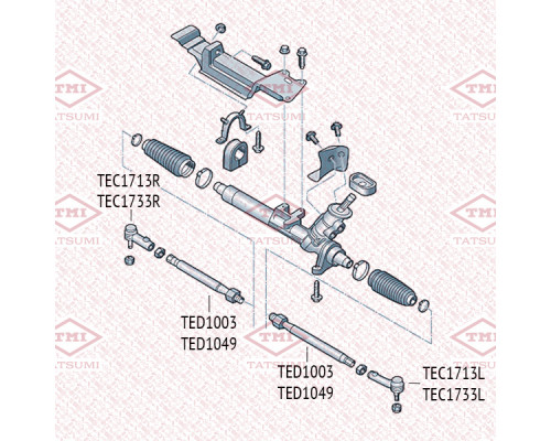 TEC1713L Tatsumi Наконечник рулевой левый