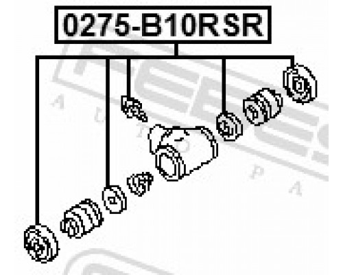 0275-B10RSR FEBEST Р/к заднего тормозного цилиндра для Nissan Almera Classic (B10) 2006-2013