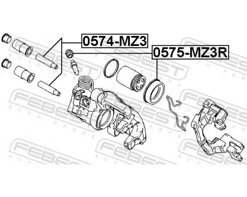 0575-MZ3R FEBEST Р/к заднего суппорта